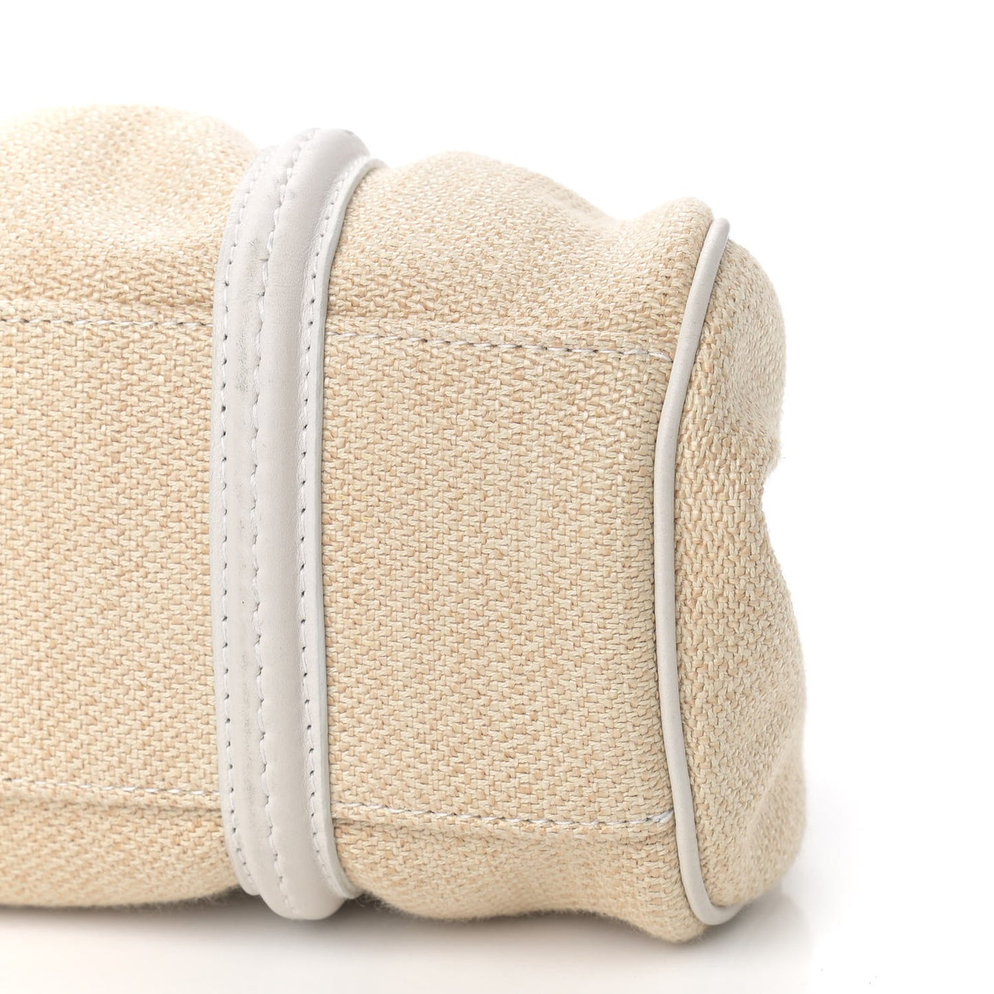 Raffia Frame Satchel Beige