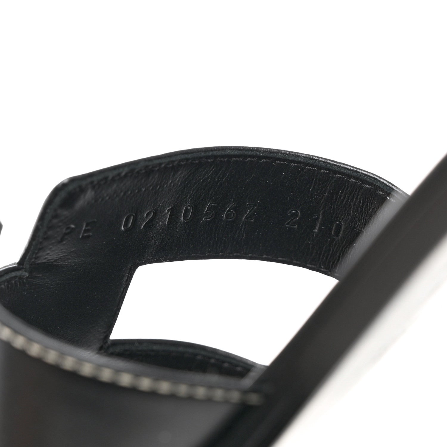 Hermes Box Calfskin Oran Sandals 38.5 Black 7 of 8