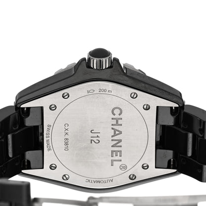 Chanel Stainless Steel Ceramic 38mm J12 Automatic Watch Black 4 of 5