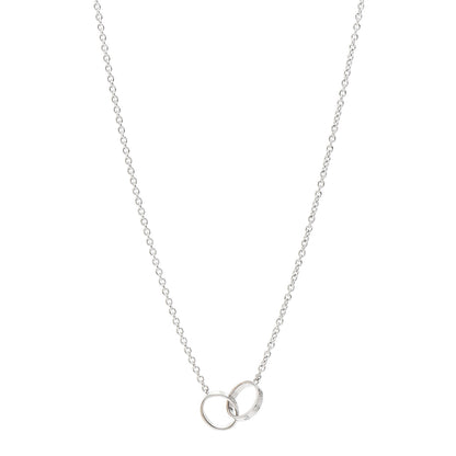 Cartier 18K White Gold Interlocking LOVE Necklace 1 of 7