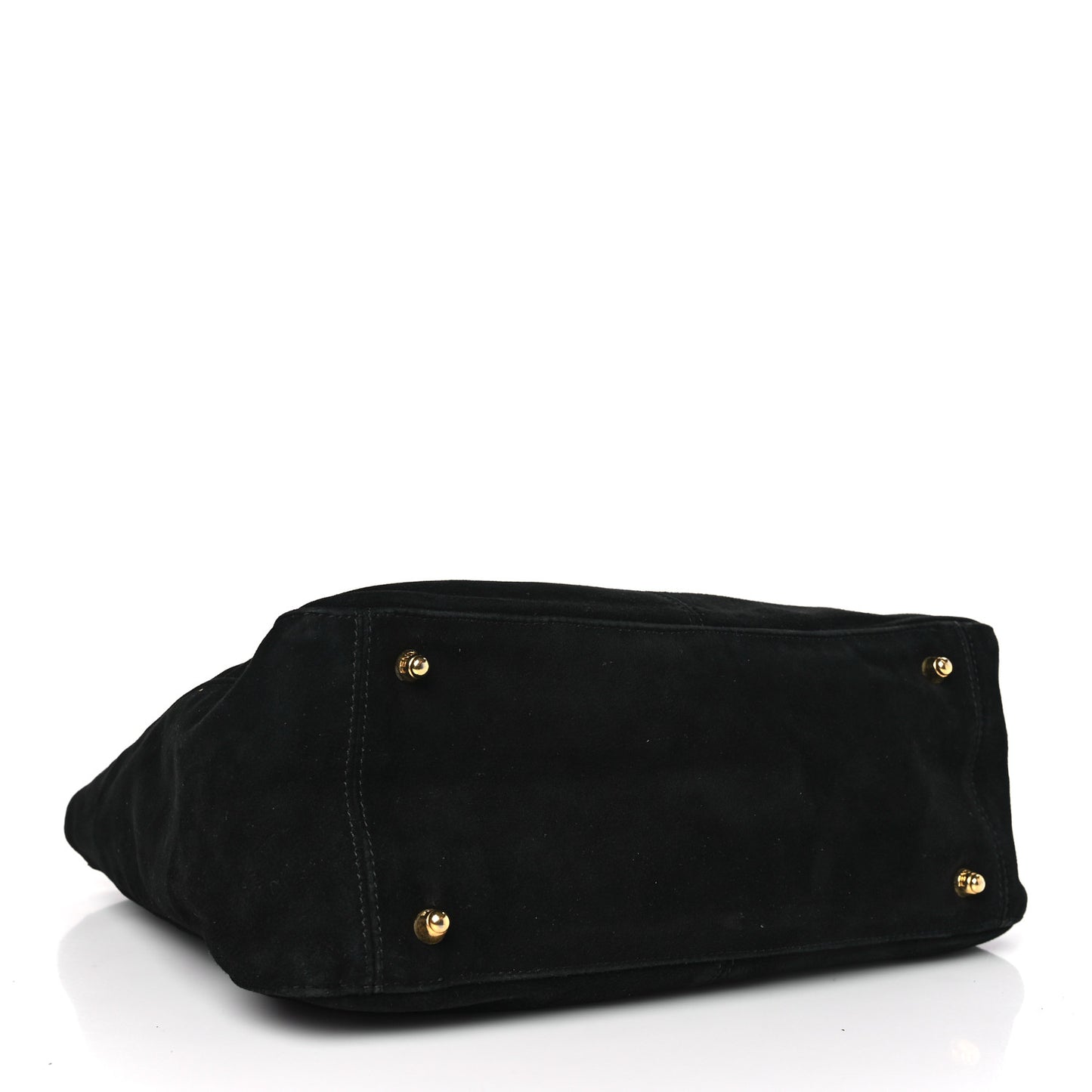 Suede Calfskin Holdall Tote Black