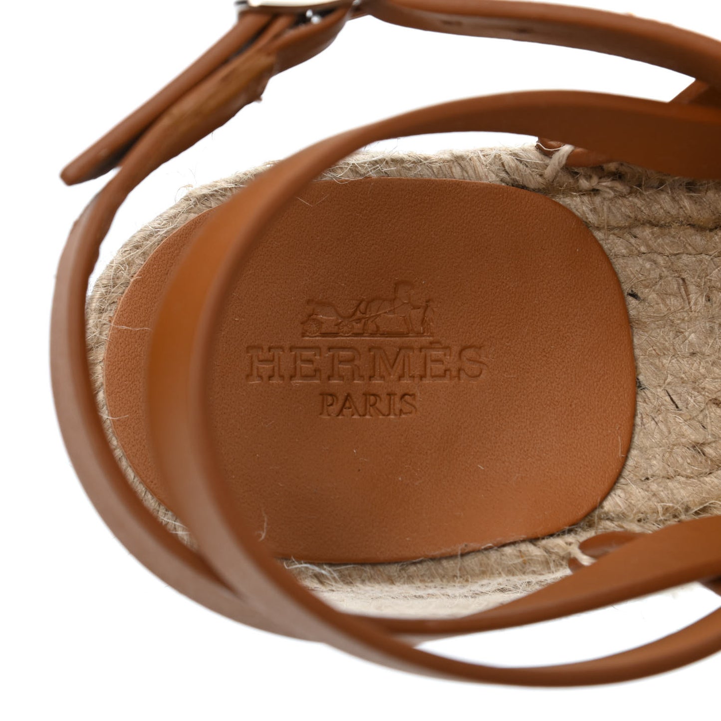 Calfskin Catalya Espadrille Wedge Sandals 38 Beige Dore