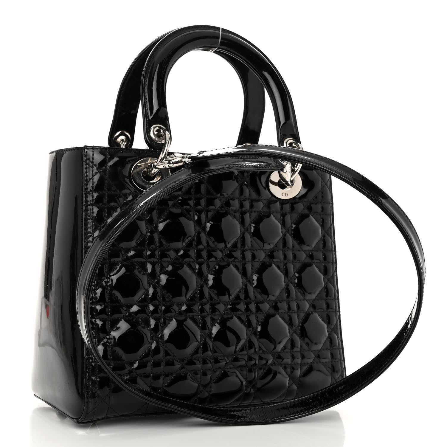 Christian Dior Patent Cannage Medium Lady Dior Black 3 of 10