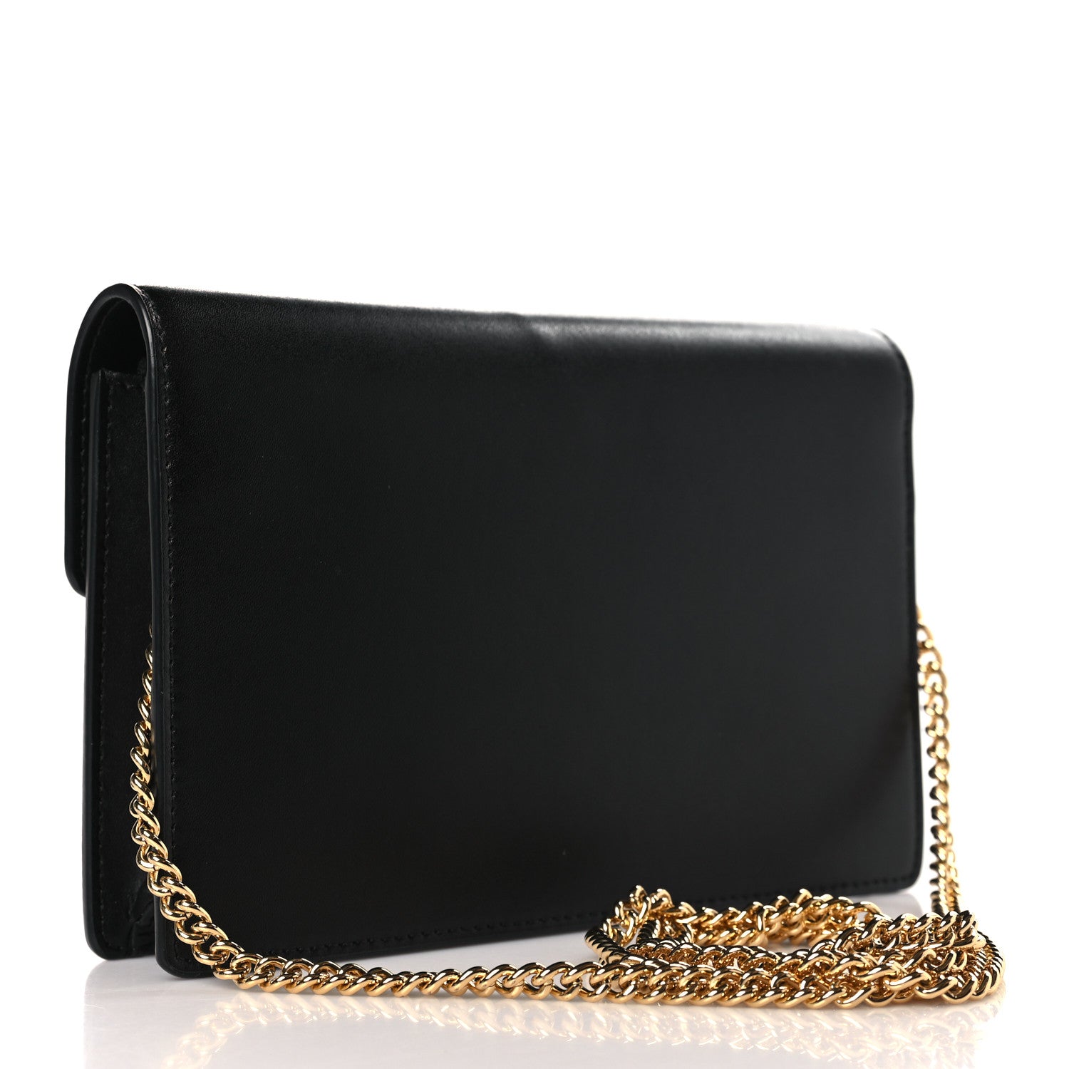 Fendi Vitello Liberty Lucido F is Fendi Medium Envelope Wallet on Chain Black 3 of 9