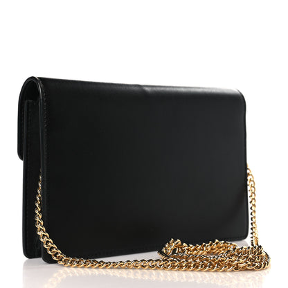 Fendi Vitello Liberty Lucido F is Fendi Medium Envelope Wallet on Chain Black 3 of 9