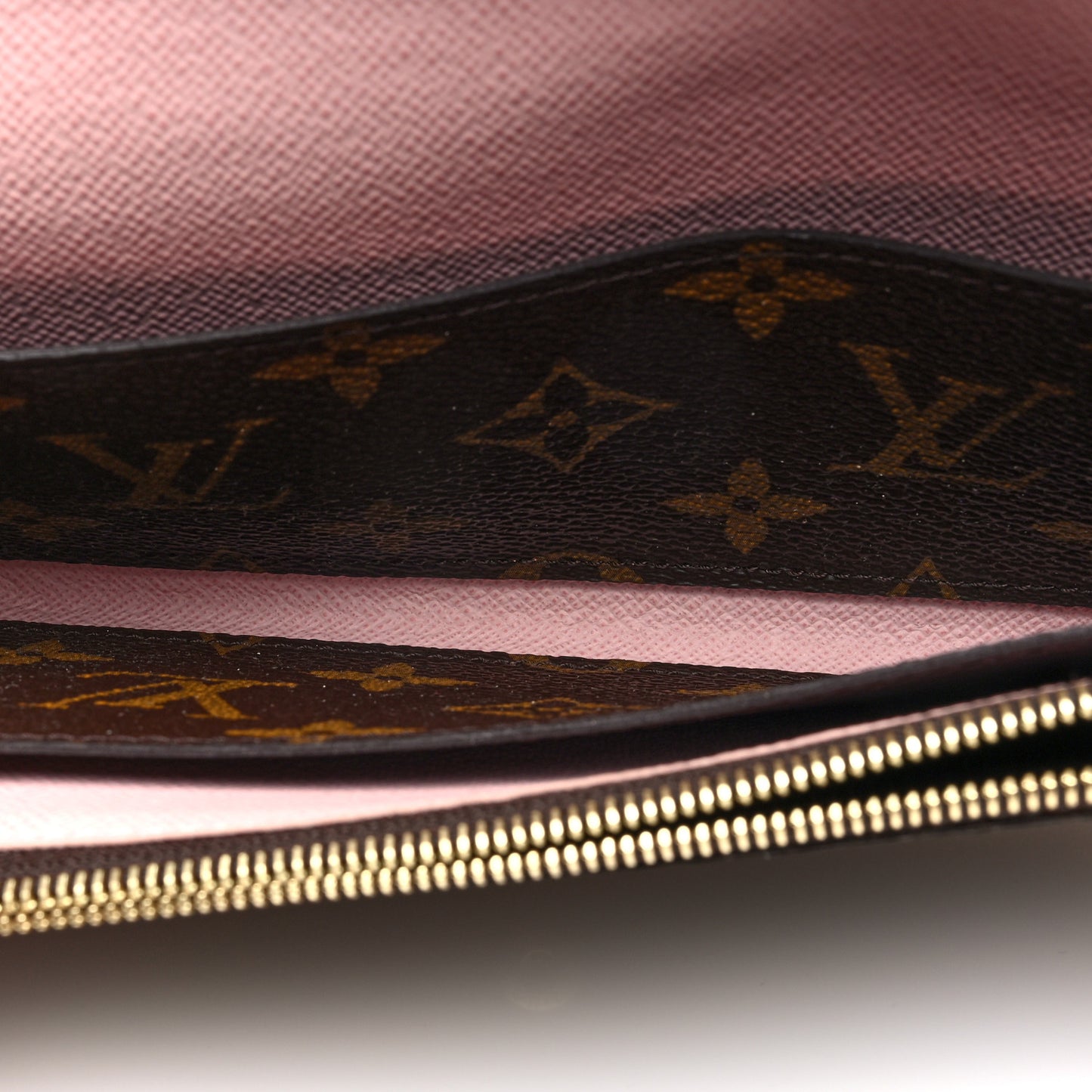 Monogram Emilie Wallet Rose Ballerine