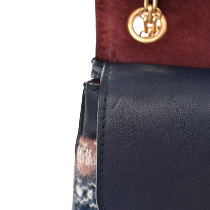Chanel Smooth Calfskin Knit Nude 2.55 Reissue 225 Flap Navy 14 of 17