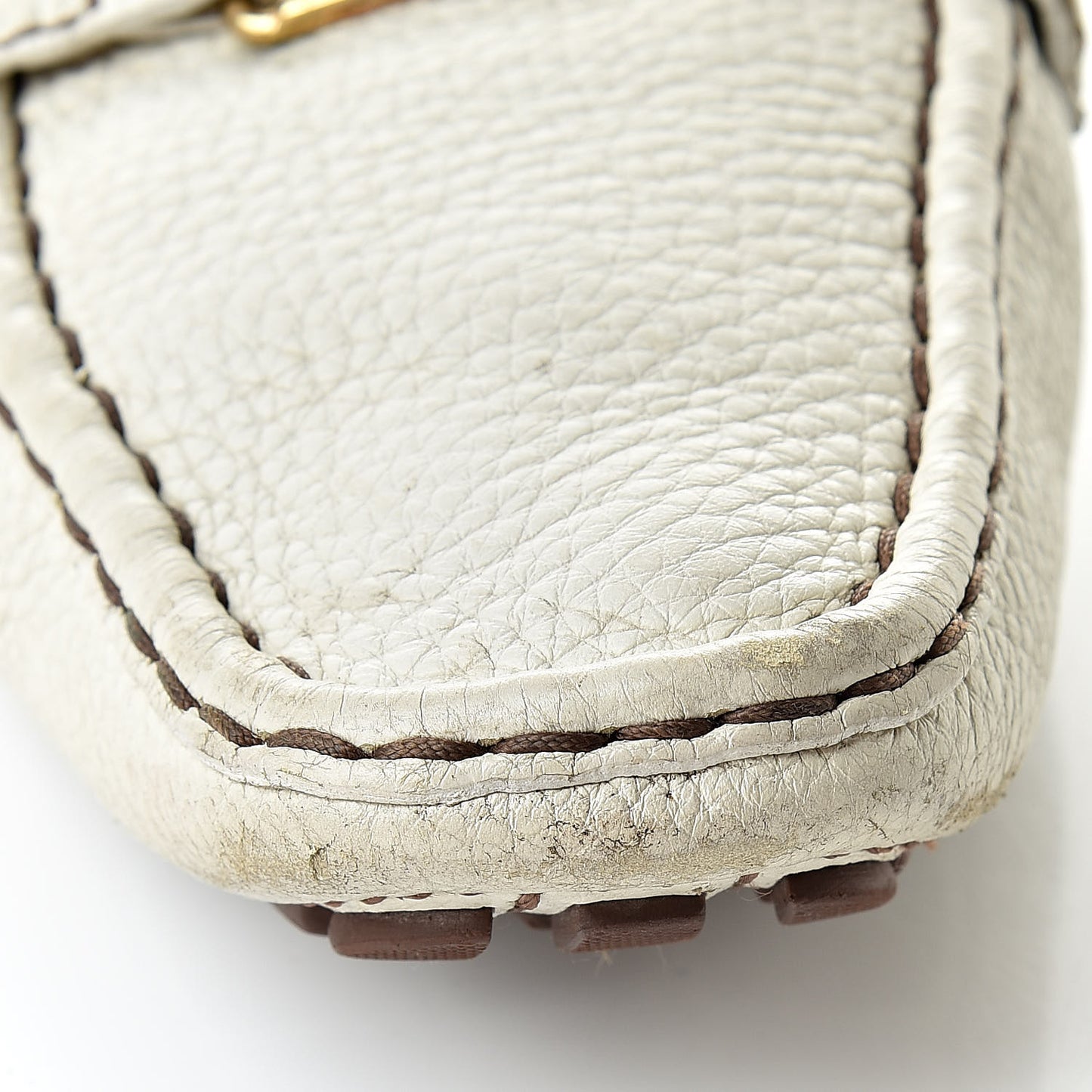 Calfskin Monte Carlo Moccasin Loafers 41 Ivory