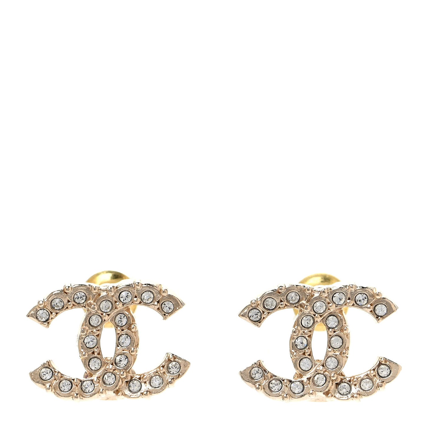 Crystal CC Earrings Gold
