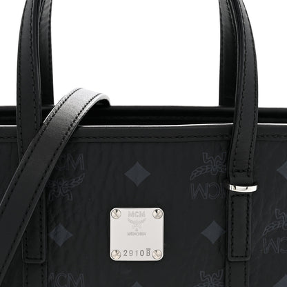 MCM Visetos Mini Toni Shopper Tote Black 7 of 9