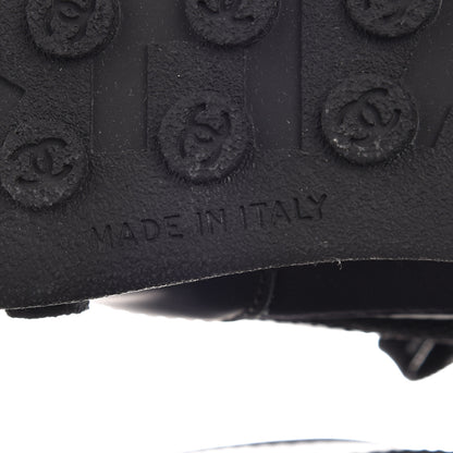 Chanel Calfskin Mesh Lycra Sneakers 38 Black 7 of 9