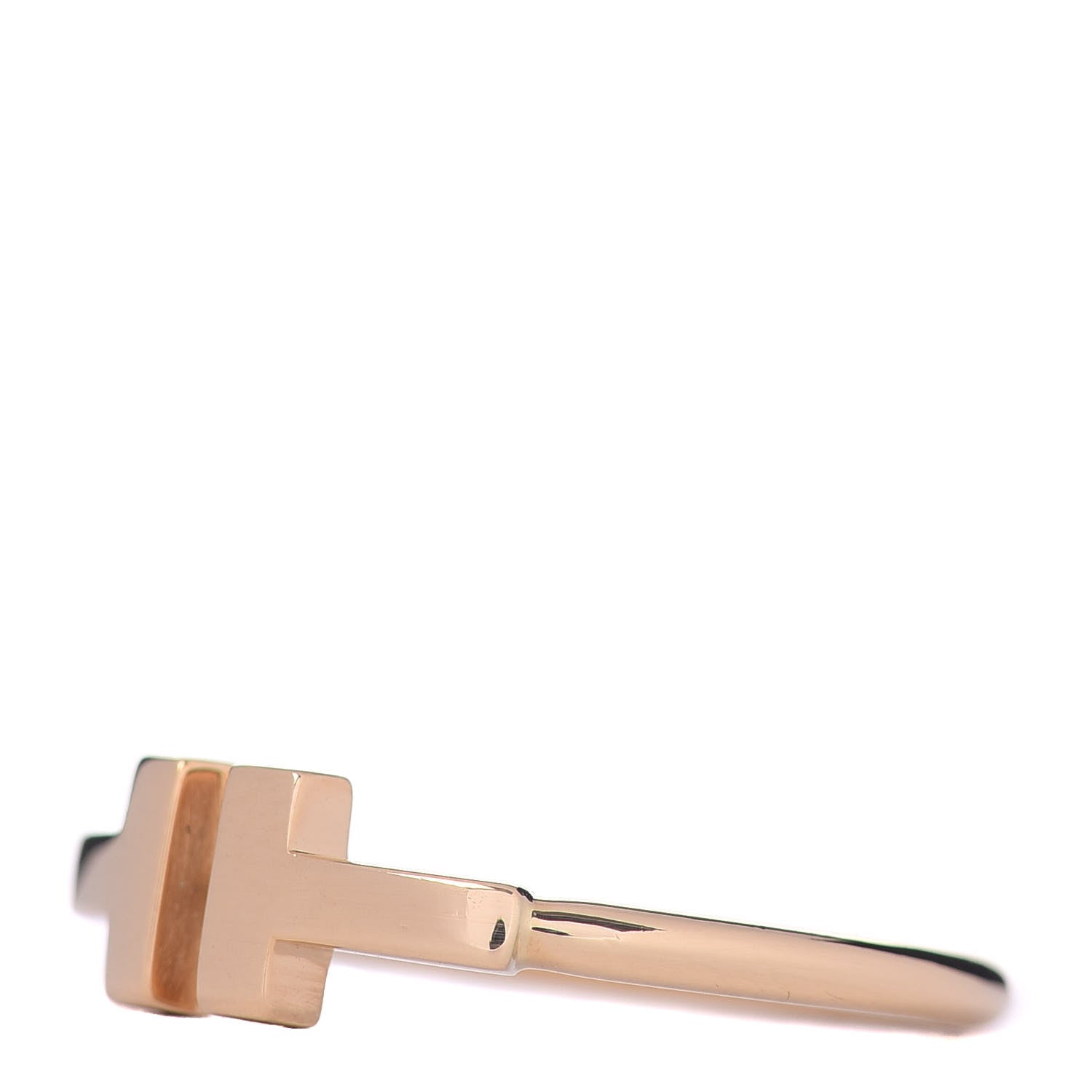 Tiffany 18K Yellow Gold T Wire Ring 56 7.5 3 of 6
