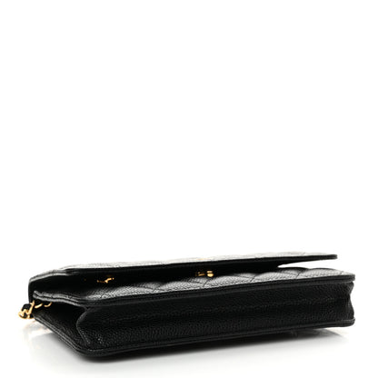 Chanel Caviar Quilted Wallet On Chain WOC Black 4 of 11