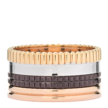 Boucheron 18K Pink Yellow White Gold PVD Large Quatre Classique Ring 60 9 3 of 8
