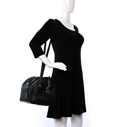 Louis Vuitton Calfskin Embossed Speedy Cube 30 Black 2 of 9