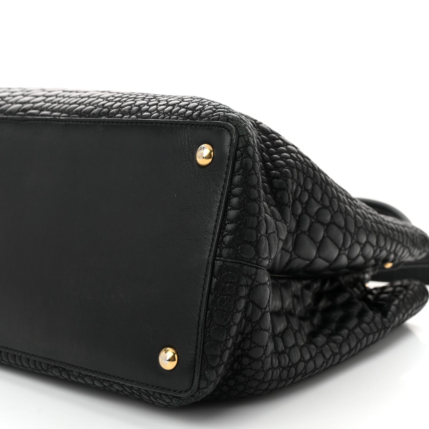 Nappa Crocodile Trapuntata Large 3Jours Tote Black