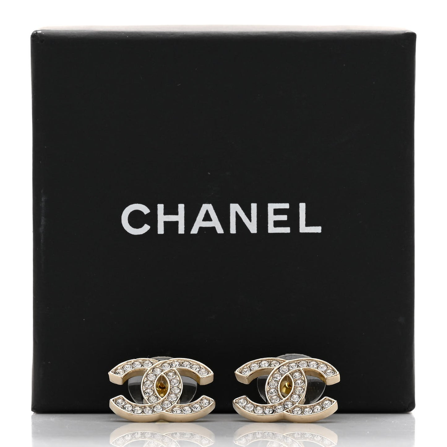 Crystal CC Earrings Gold