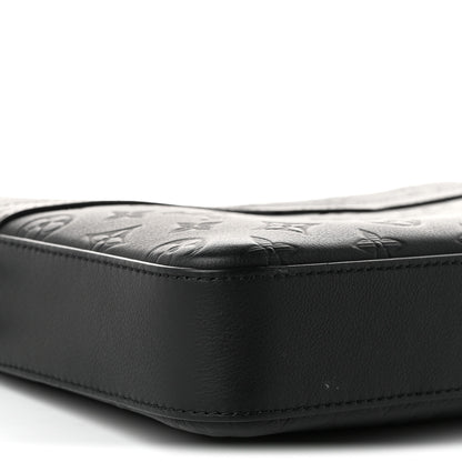 Louis Vuitton Calfskin Monogram Shadow Trio Messenger Black 7 of 8
