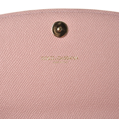 Dolce & Gabbana Dauphine Rose Print Wallet On Chain Pink 6 of 7