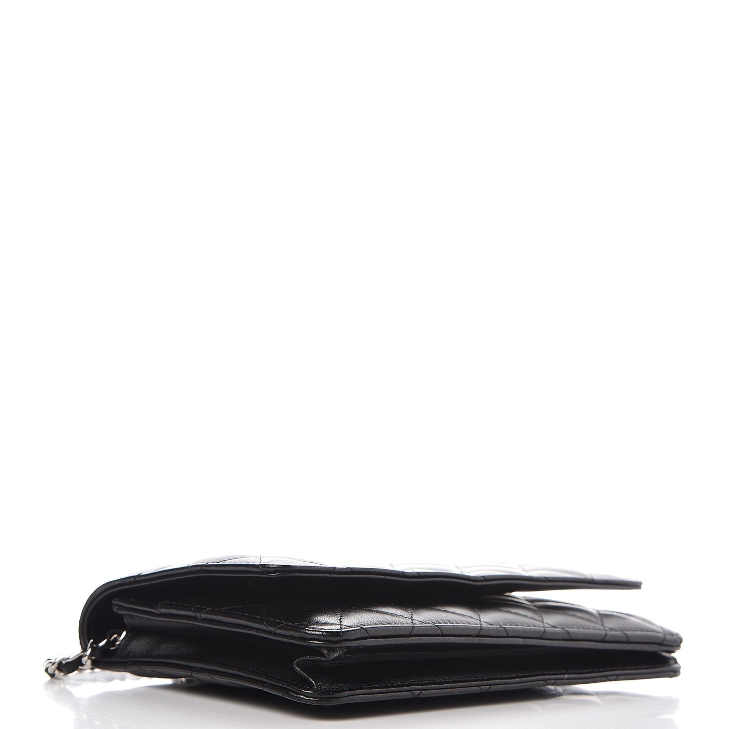 Chanel Lambskin Quilted Wallet On Chain WOC Black 4 of 8