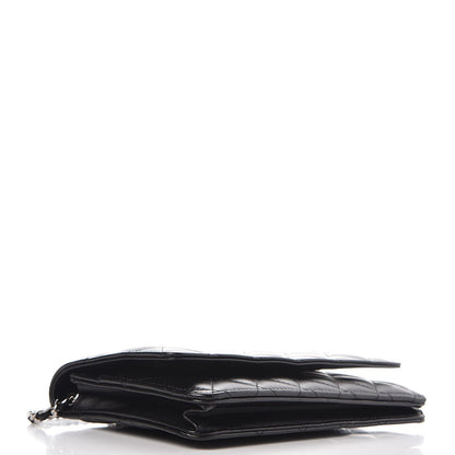 Chanel Lambskin Quilted Wallet On Chain WOC Black 4 of 8