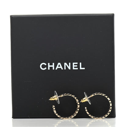 Chanel Metal CC Hoop Earrings Gold 4 of 4