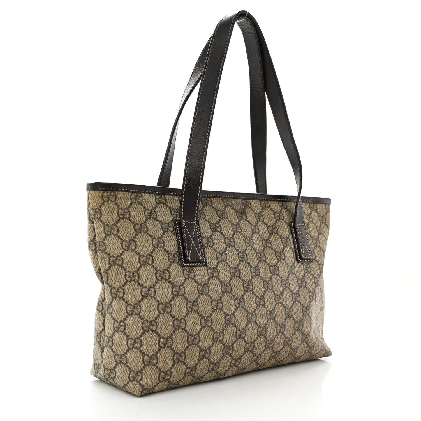 GG Supreme Monogram Small Joy Tote Dark Brown