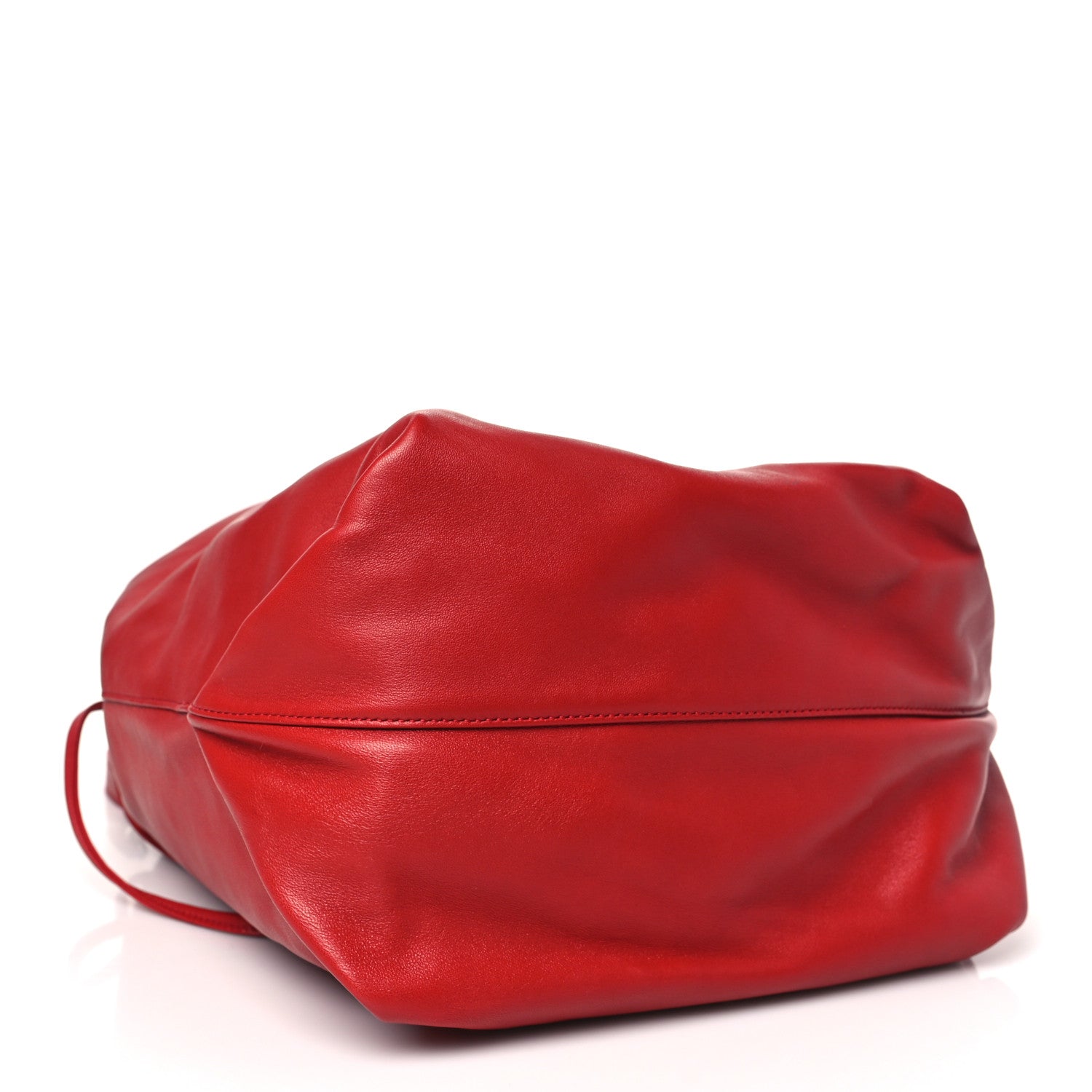 Saint Laurent Lambskin Teddy Drawstring Bag Eros Red 5 of 10