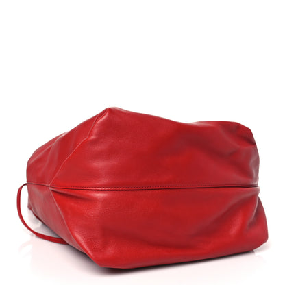 Saint Laurent Lambskin Teddy Drawstring Bag Eros Red 5 of 10