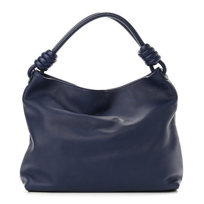 Loewe Calfskin Small Flamenco Knot Hobo Navy 1 of 9