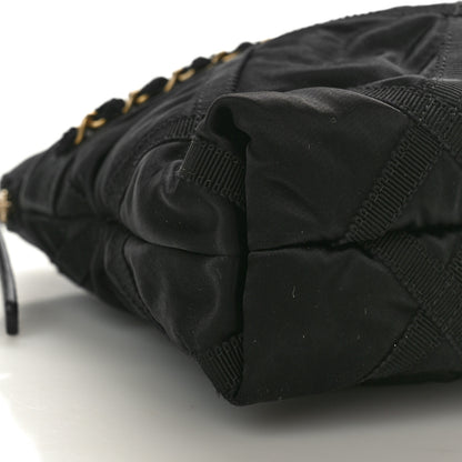 Chanel Nylon Grosgrain Large Lifestyle Pouch With Foldable Tote Black 9 of 10