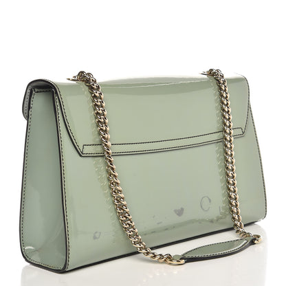Gucci Patent Medium Emily Chain Shoulder Bag Green 3 of 13