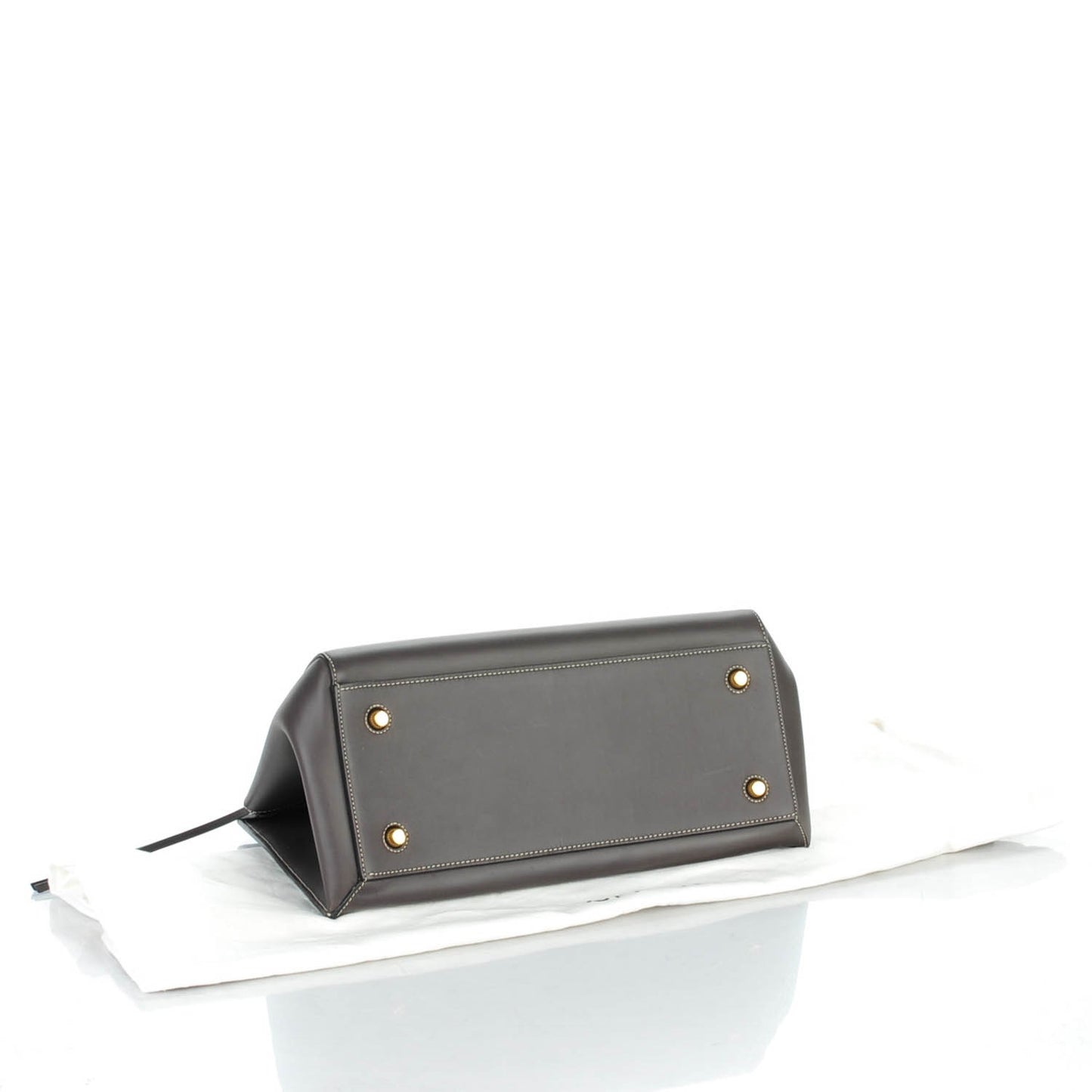 Smooth Calfskin Medium Edge Shoulder Bag Grey