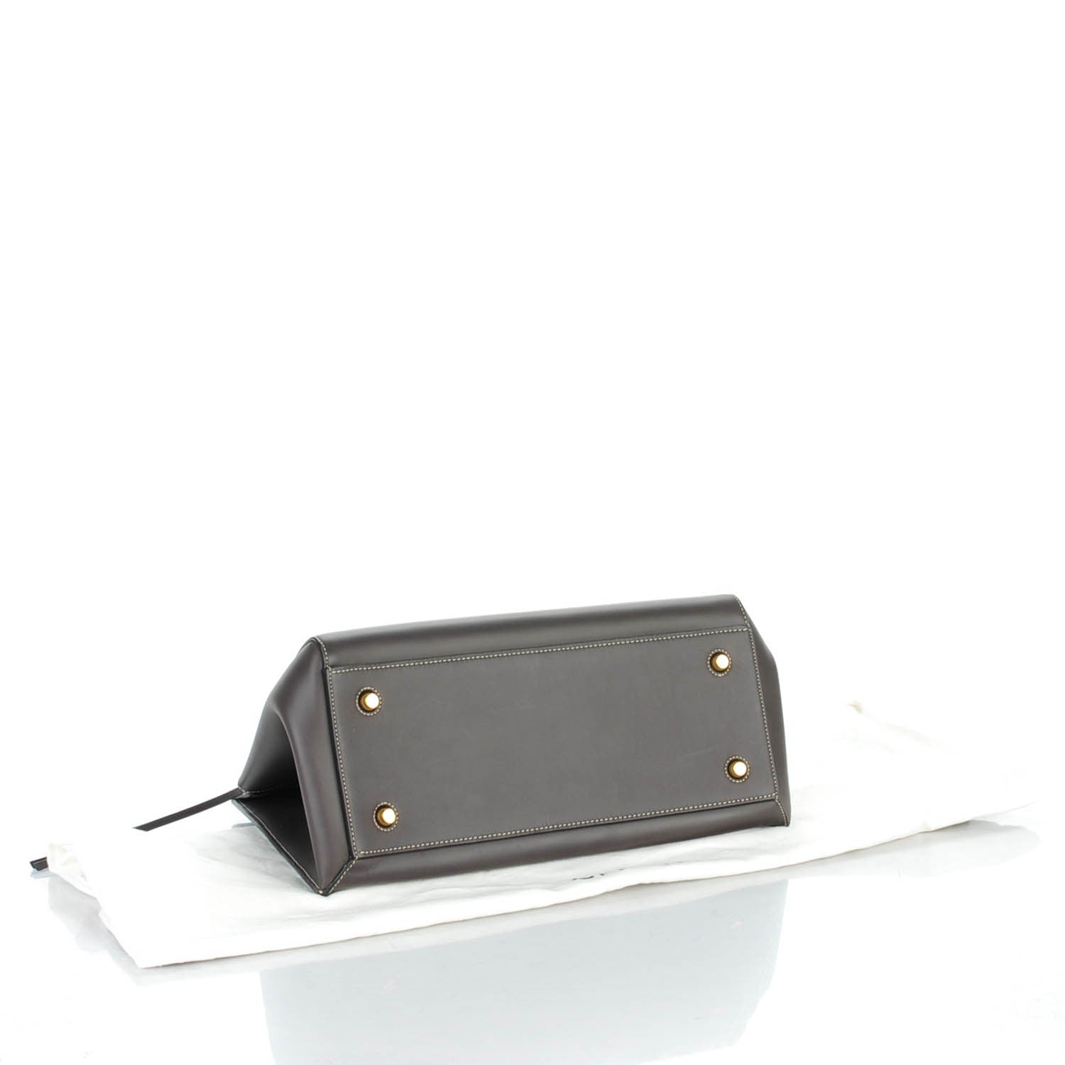 Celine Smooth Calfskin Medium Edge Shoulder Bag Grey 4 of 8