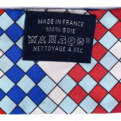 Hermes Silk Colliers de Chiens Remix Twilly Marine Rouge White 4 of 4