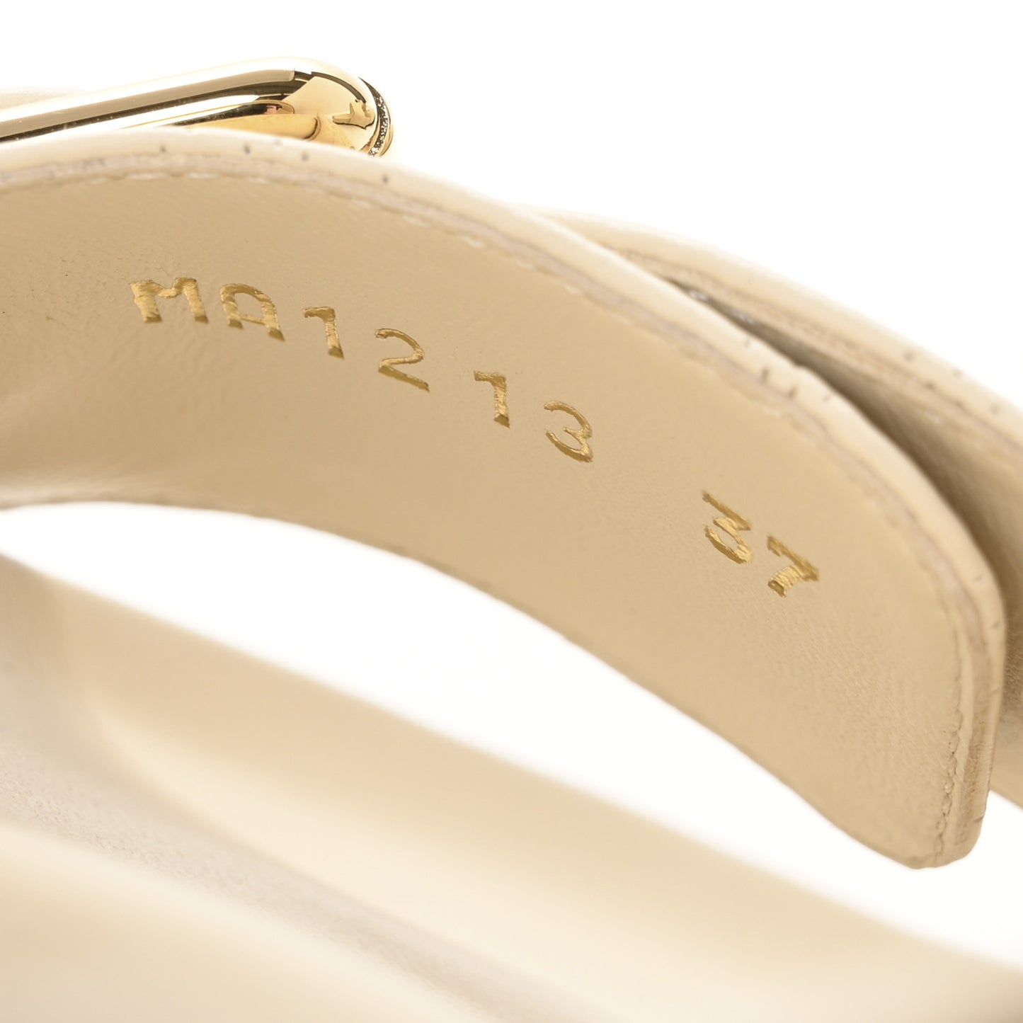 Mahina Bom Dia Flat Mule Sandals 37 Beige Clair