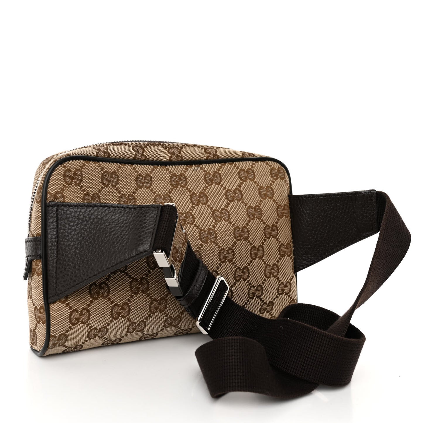 Monogram Dollar Calfskin Belt Bag Beige Ebony Testa di Moro Marrone Scuro