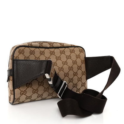 Gucci Monogram Dollar Calfskin Belt Bag Beige Ebony Testa di Moro Marrone Scuro 3 of 11