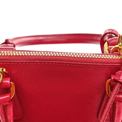 Prada Saffiano Vernice Small Promenade Tote Peonia 14 of 16