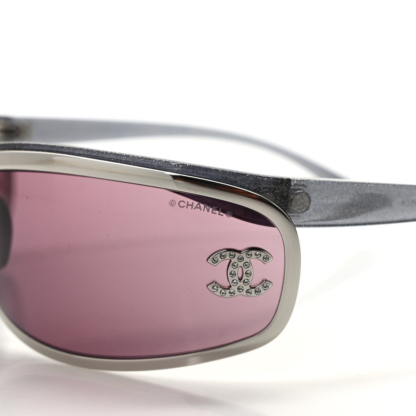 Shield Crystal CC Sunglasses 4608 Burgundy