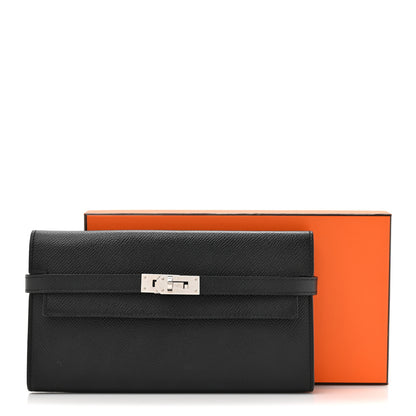Hermes Epsom Kelly Longue Wallet Black 10 of 10