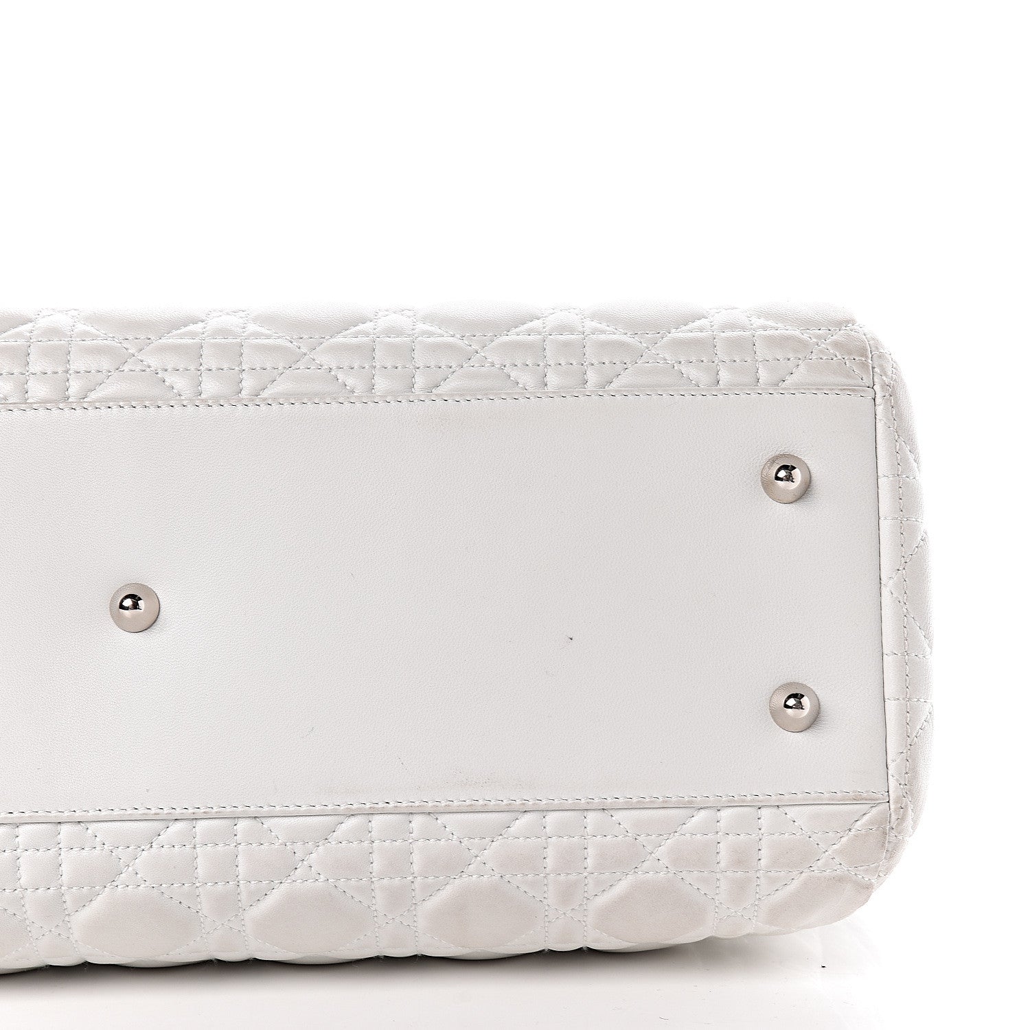 Christian Dior Lambskin Cannage Large Dior Soft Shopping Tote White 25 of 26