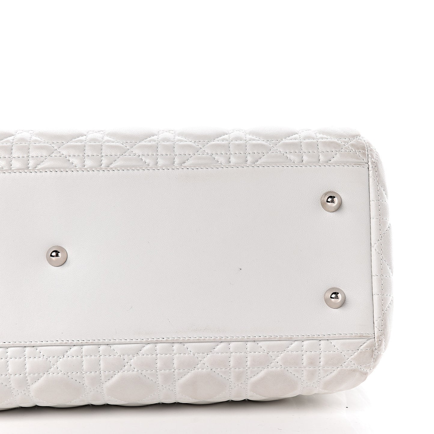 Lambskin Cannage Large Dior Soft Shopping Tote White