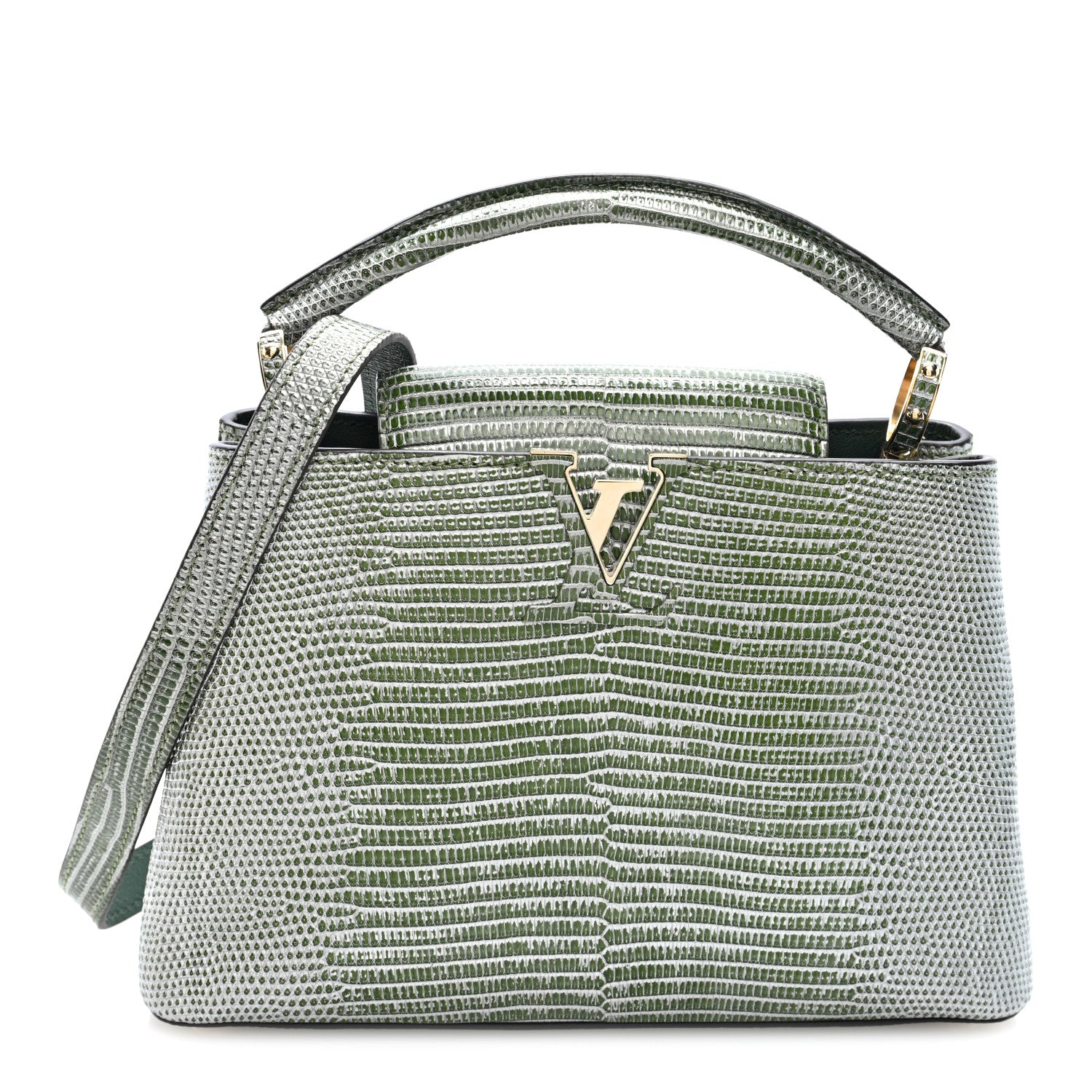 Louis Vuitton Lizard Capucines BB Green 1 of 9