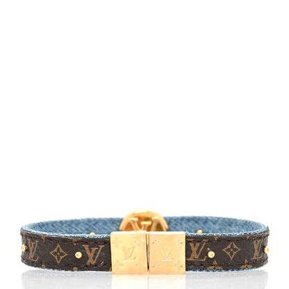 Louis Vuitton Monogram LV Circle Reversible Bracelet 19 Denim 3 of 7