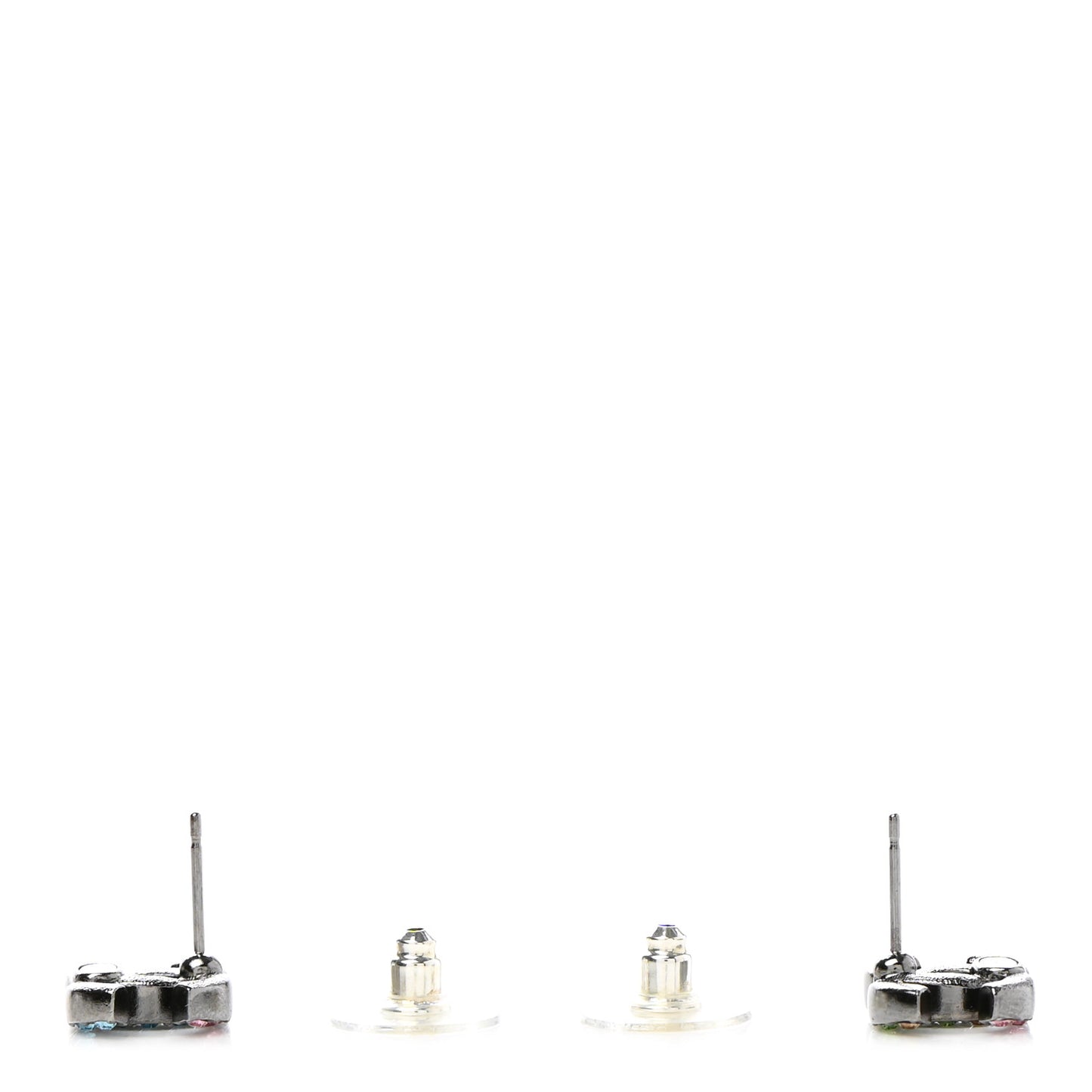 Ruthenium Crystal CC Earrings Multicolor