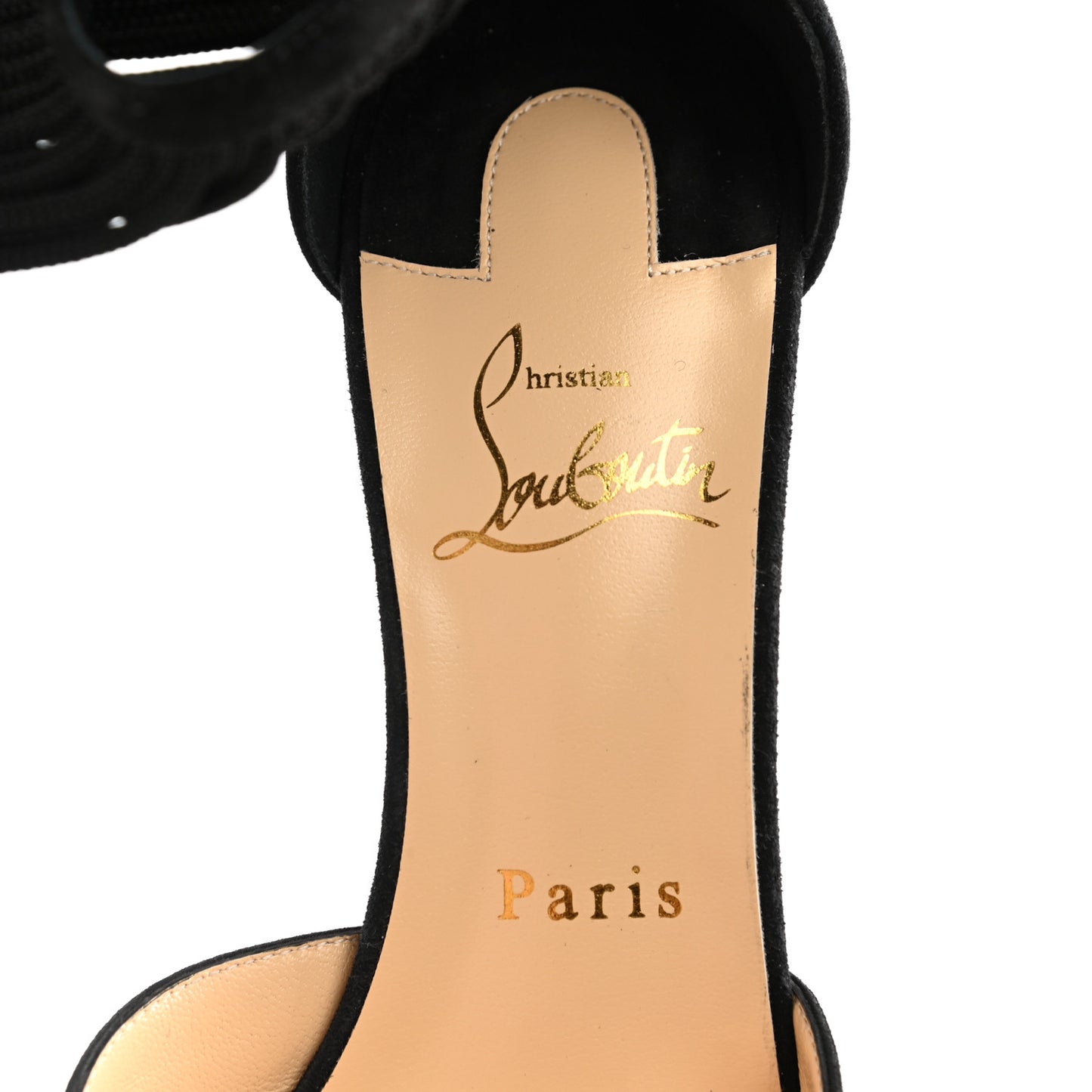 Veau Velours Fringe Courtain 100 Pumps 37.5 Black