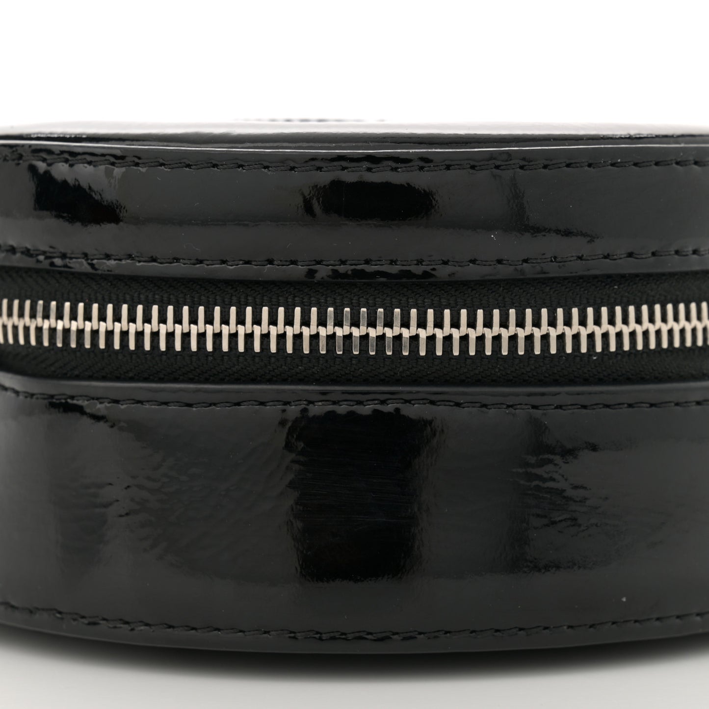 Patent Round As Earth Evening Bag Black