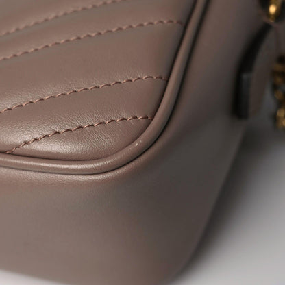 Gucci Calfskin Matelasse Small GG Marmont Chain Shoulder Bag Porcelain Rose 9 of 14