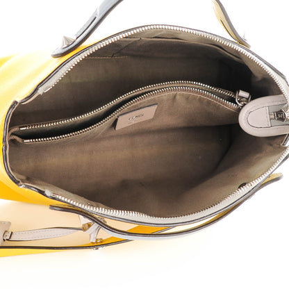 Fendi Vitello Dolce 4 Color Medium By The Way Boston Bag Yellow Multicolor 5 of 13